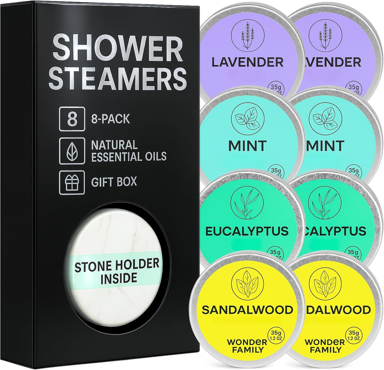 Product image of Shower Steamers Aromatherapy Gift Set for Women & Men – Vapor Shower Tablets for Sinus Relief – Menthol Eucalyptus Shower Melts – Organic Essential Oil Shower Bombs – Bulk Shower Soothers