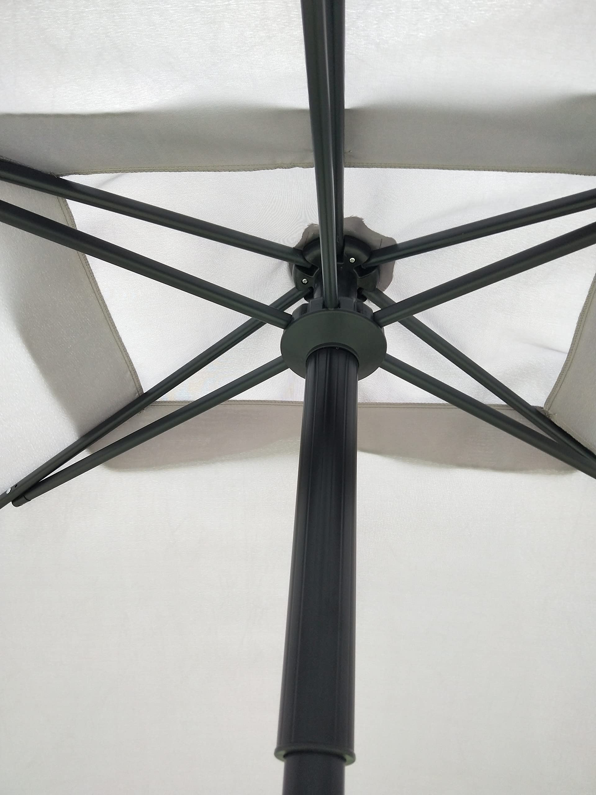 Linea Garden Friend O850304 Ombrellone Push up 2x3 mt, Colore Grigio Struttura in Acciaio