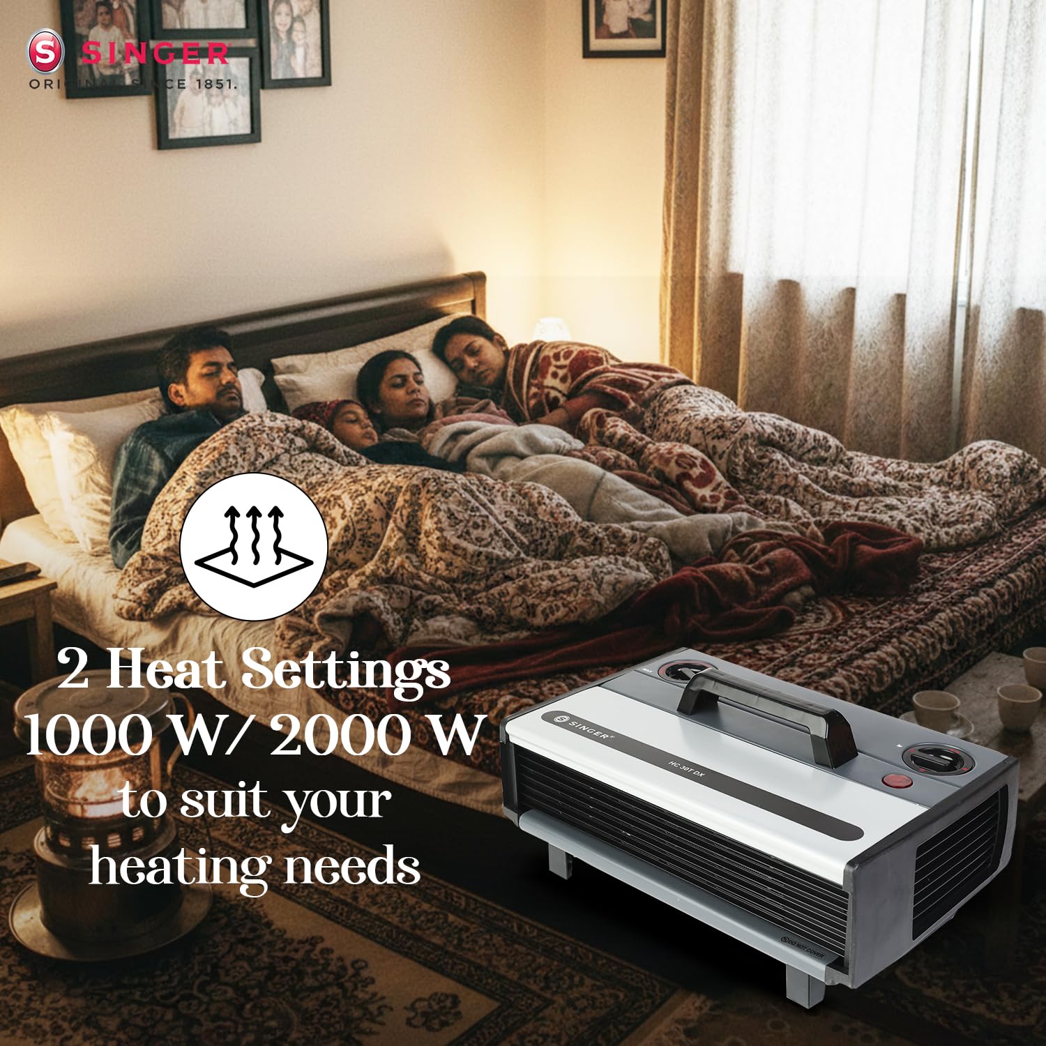SINGER Heat Convector HC 30T DX 2000W Adjustable Room Heater with