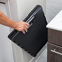 Vista 7 de Mind Reader Cesta plegable para ropa sucia de 61 litros, cesta de ropa, tapa, diseño de mimbre, plástico, 18 pulgadas de largo x 14.5 pulgadas