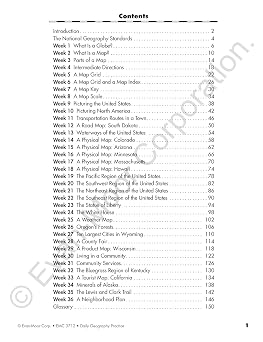 Evan-Moor Daily Geography Practice, Grade 3, Homeschooling and Classroom Resource Workbook, Reproducible Worksheets, Teaching Edition, USA, World, Continents, Oceans, Countries