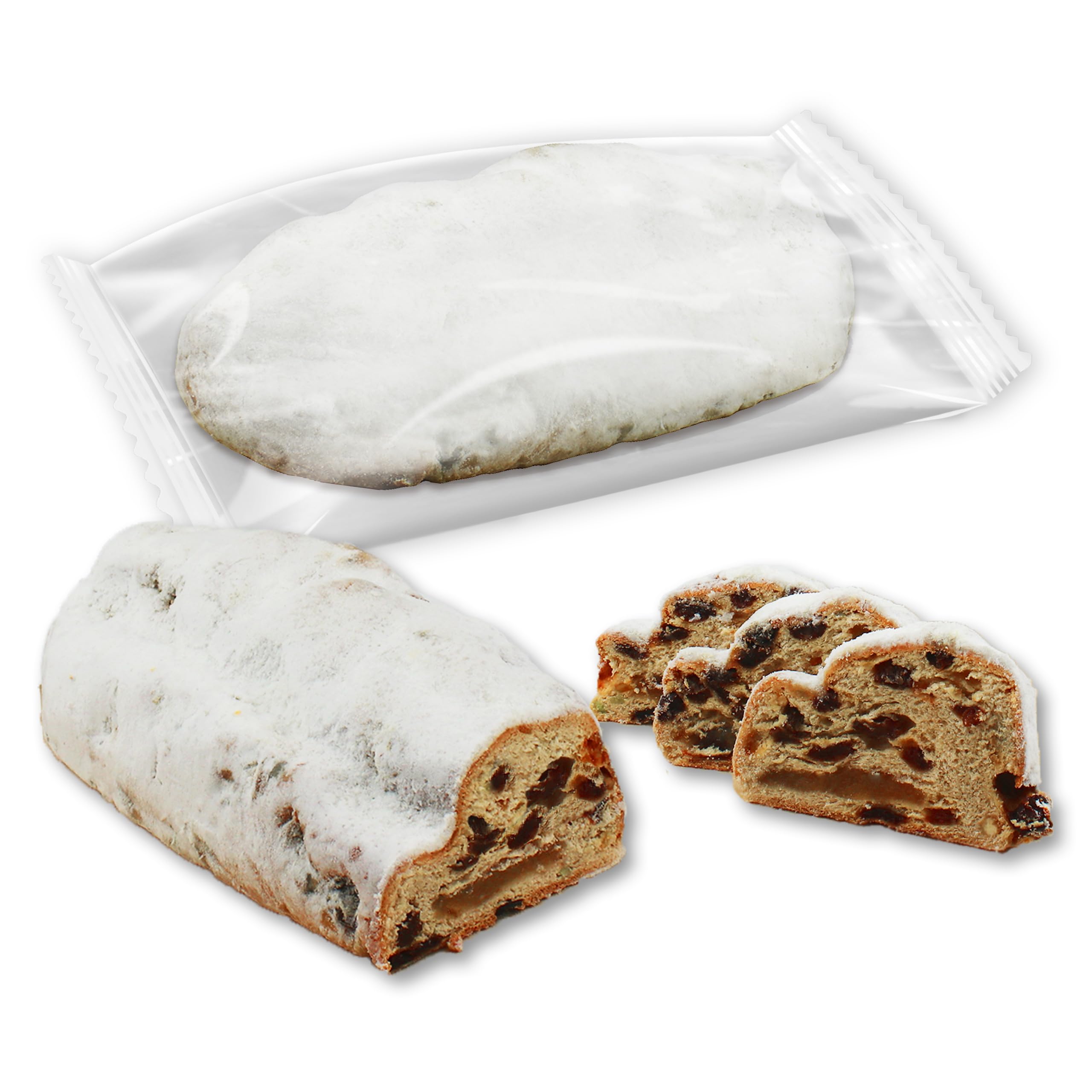 24x Edel Marzipan-Stollen mit kandierten Früchten und Rosinen, 1kg | LEBKUCHEN WELT nach traditionellem Rezept gebacken, saftig und festlich verfeinert – ein besonderer Genuss zur Weihnachtszeit