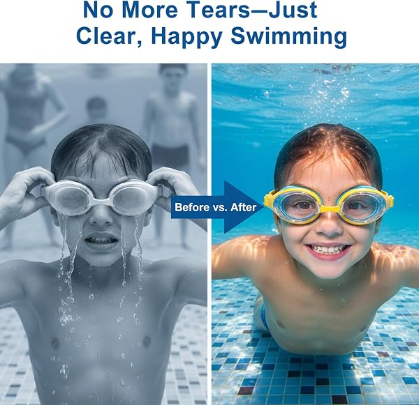 Occhialini Nuoto Bambini, Occhiali Piscina Anti-Appannamento HD, Protezione UV, Regolazione Rapida, Guarnizione in Silicone, Occhialini Piscina Unisex per Bambini dai 3 ai 14 - 5