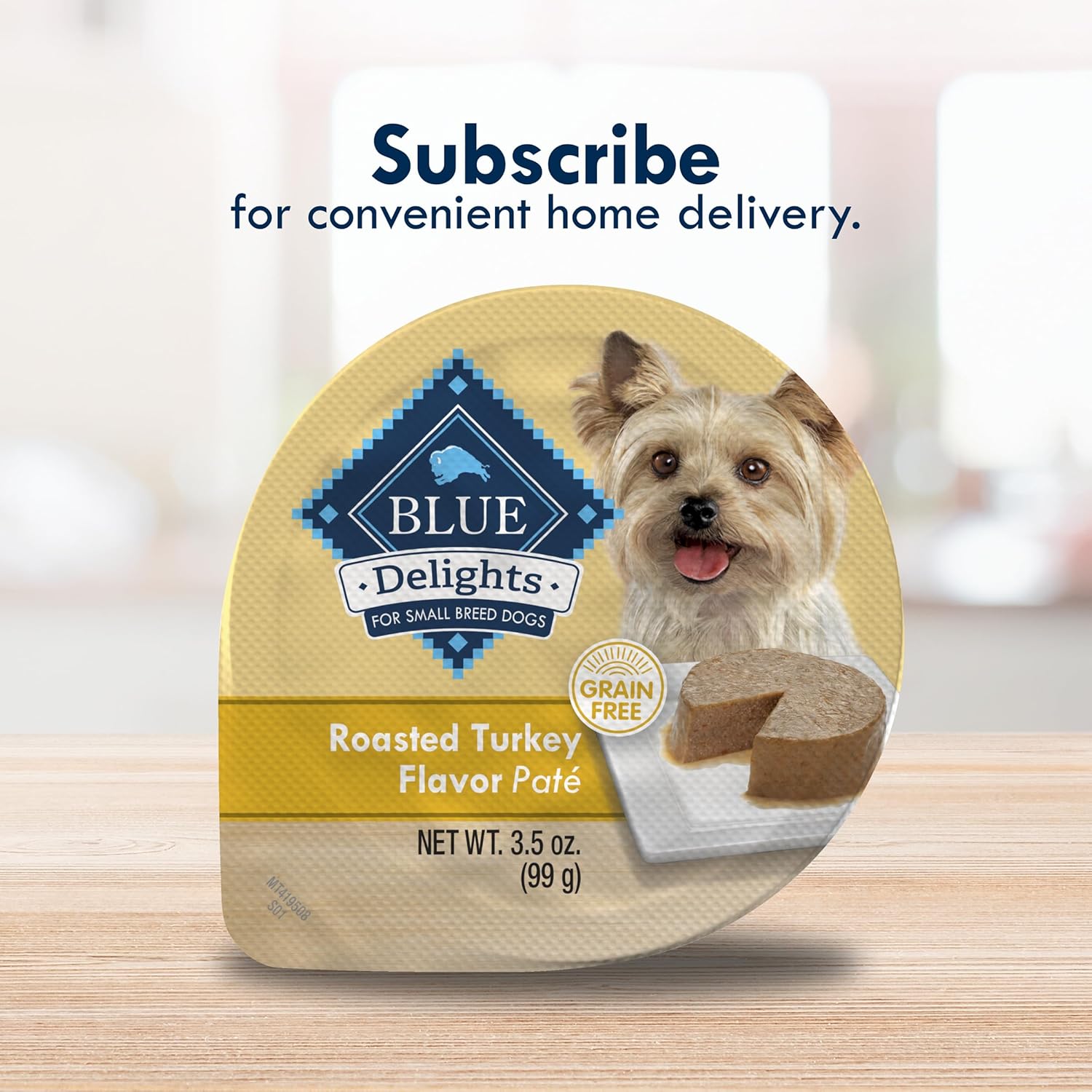 Blue Buffalo Delights Natural Adult Small Breed Wet Dog Food Cups, Pate Style, Roasted Turkey Flavor in Savory Juice 3.5-oz (Pack of 12) - Image 10