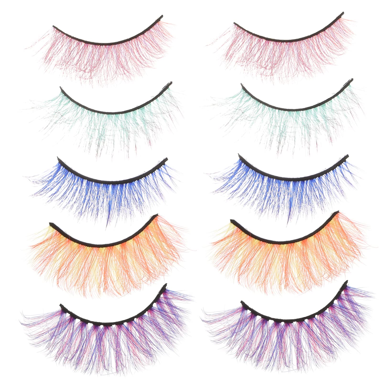 POPETPOP 25 Paia ciglia finte colorate cosplay ciglia finte estensioni delle Ciglia magnetiche 5d lunghe ciglia cosmetiche magnetico estendere 3d Imitazione