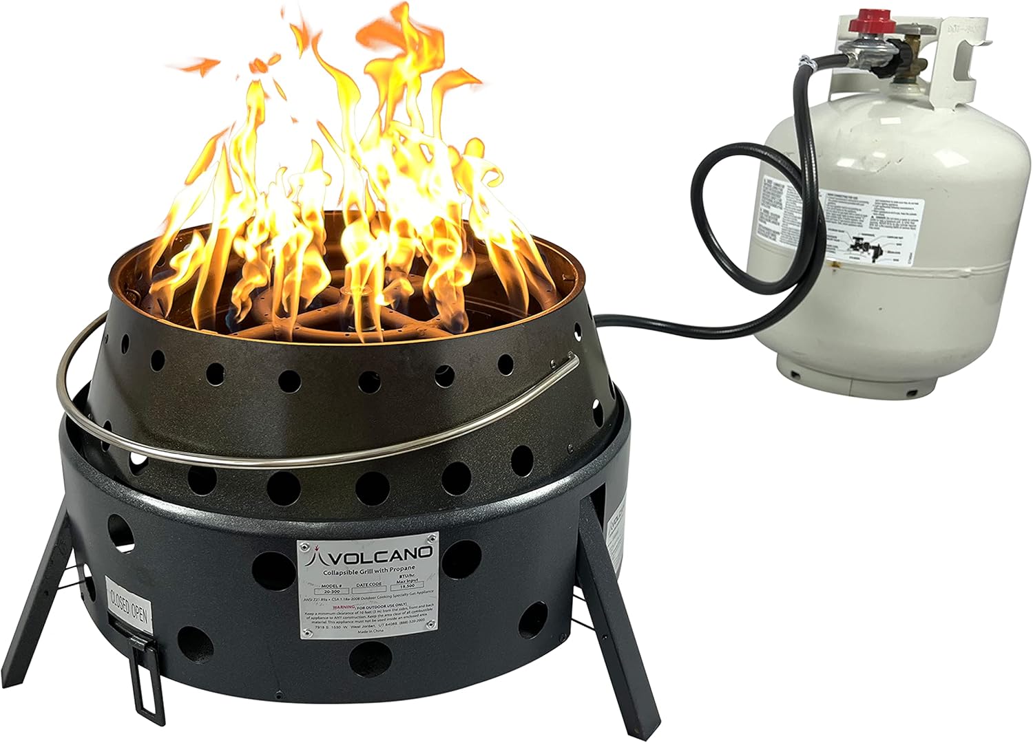 Volcano 2 Collapsible Grill/Stove with Gas Fire Ring