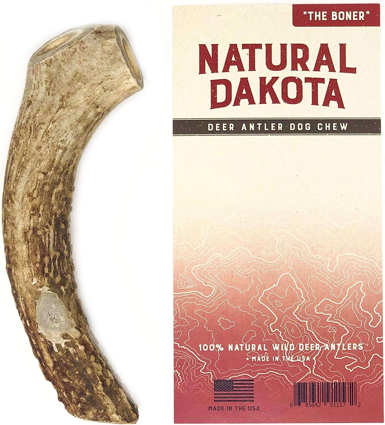 Natural Dakota Premium Deer Antler Chew Toys (Large) The Boner