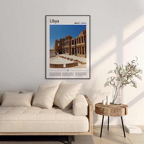 Miniatura 7 de Póster de Libia, impresión de Libia, arte de pared, impresión de viaje, destino de viaje, pintura al óleo, póster para colgar en la pared, 395