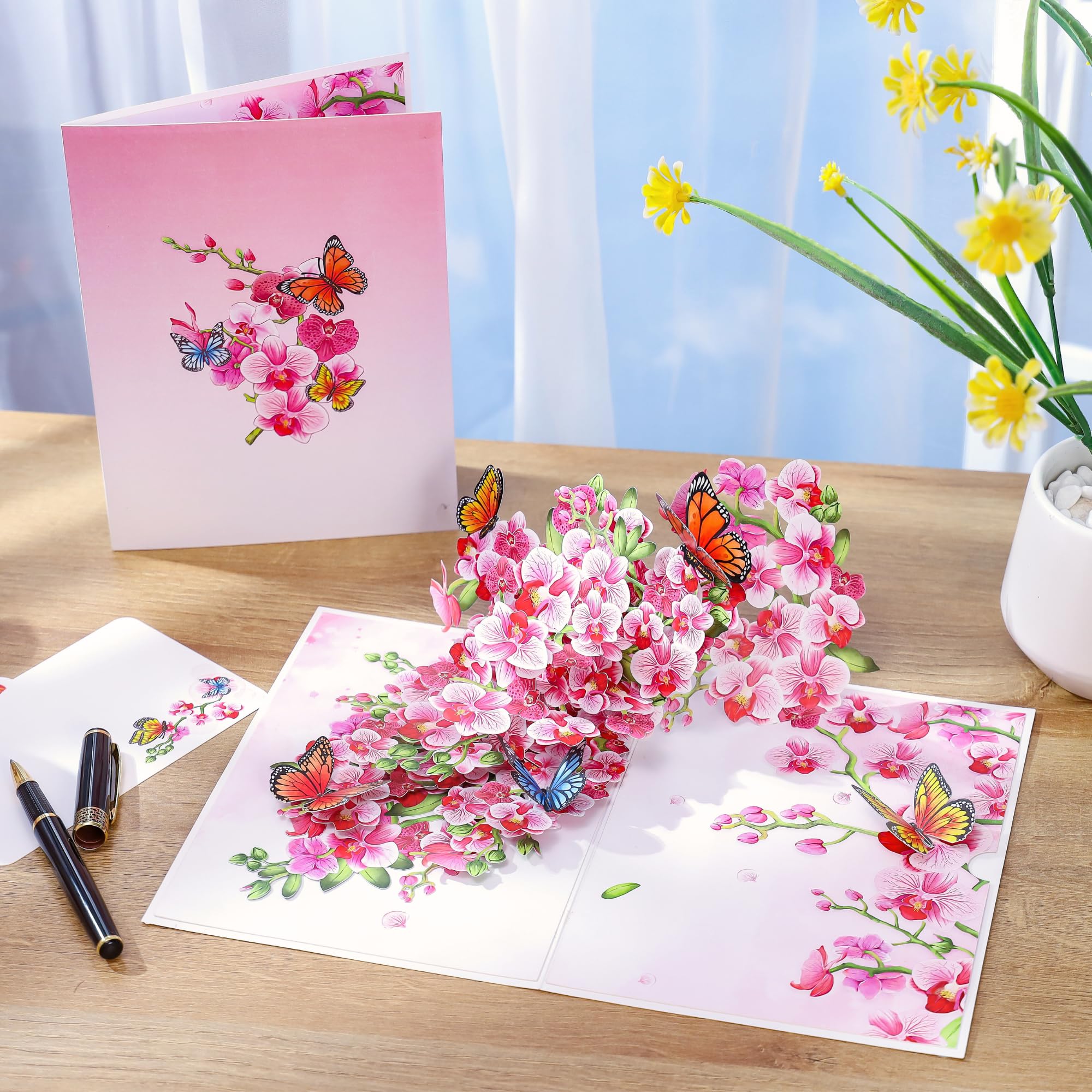 3D Pop-Up-Karte Zum Muttertag – Narzissen & Schmetterlinge, 15x20 Cm