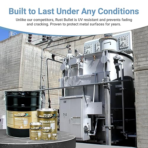 Miniatura 4 de RUST BULLET Pintura inhibidora de óxido, revestimiento protector de resistencia industrial resistente a los rayos UV, no necesita capa superior,