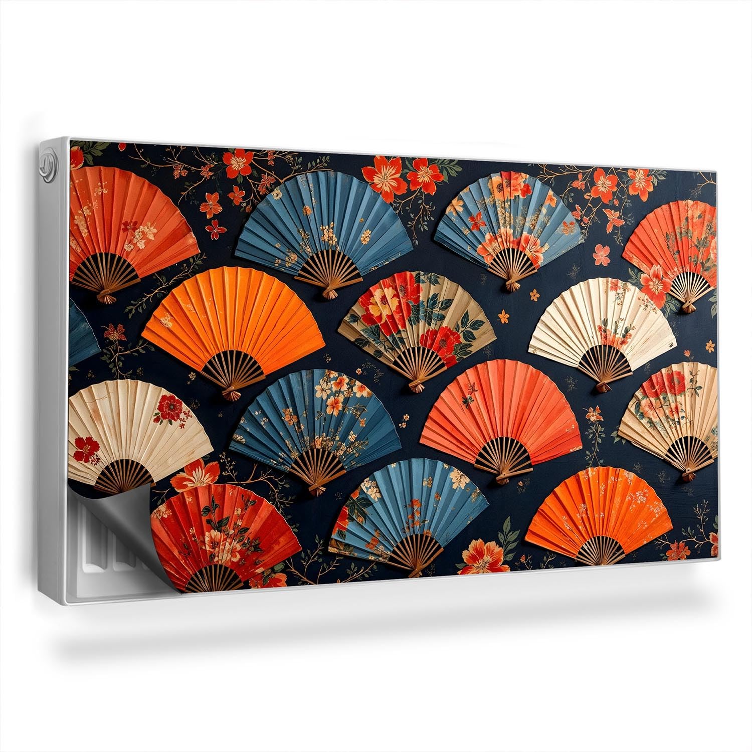 Couverture Magnétique Radiateur 110x60 Cache Anti-poussière Tapis Floral