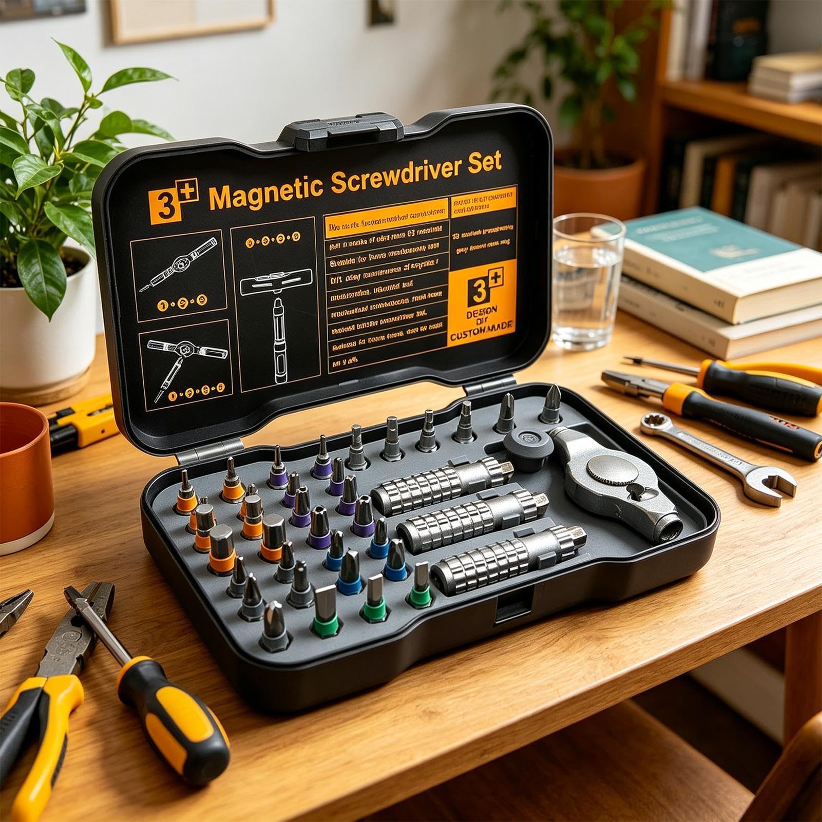 Magnetischer Ratschenschraubendreher-Set, 39-in-1-Magnetwerkzeug