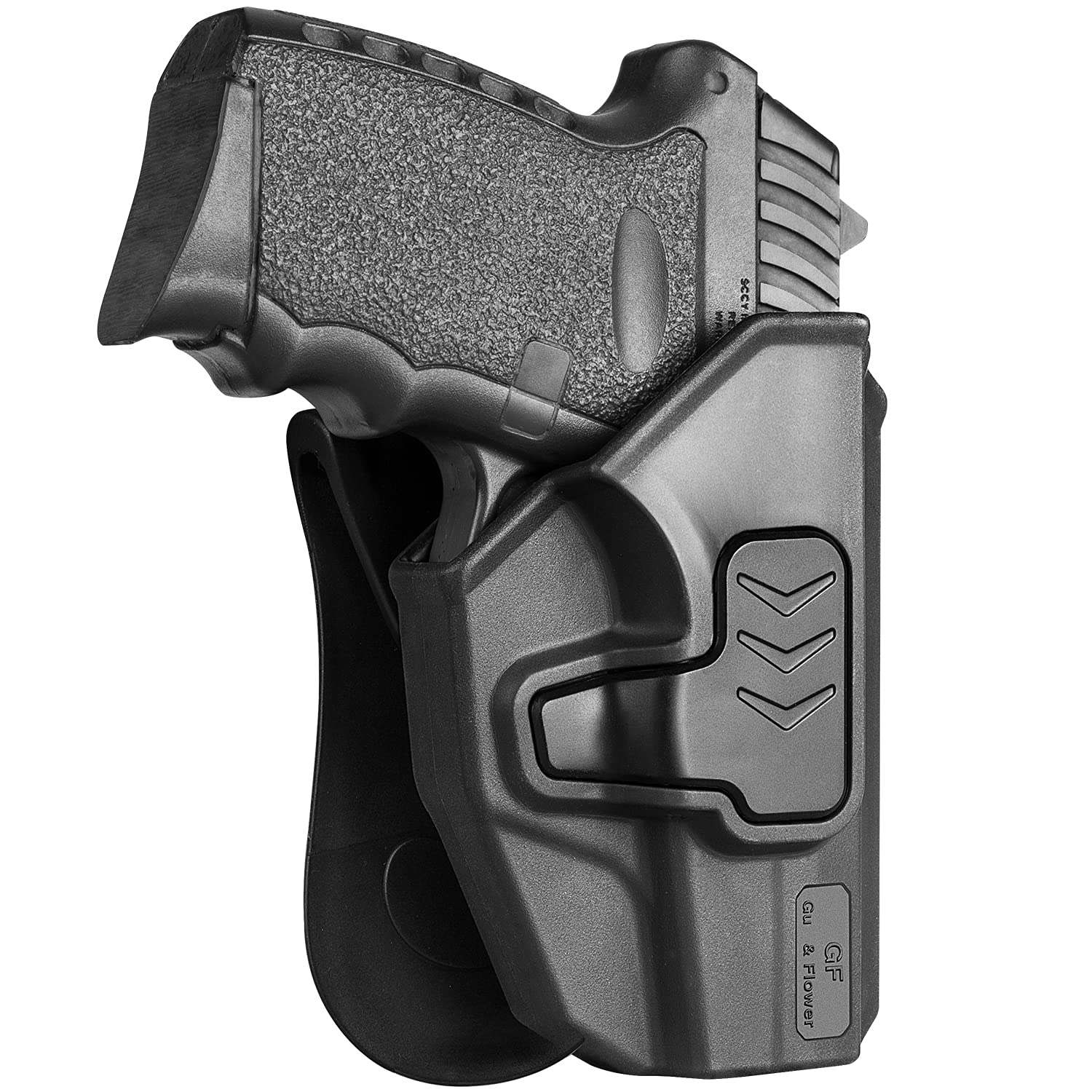 OWB Holster Compatible with SCCY 9mm CPX1 CPX2 Without Rail, Level II Retention Outside Waistband Open Carry for SCCY CPX-1 CPX-2, Not fit Rail Version, Paddle 360 Degrees Adjustable