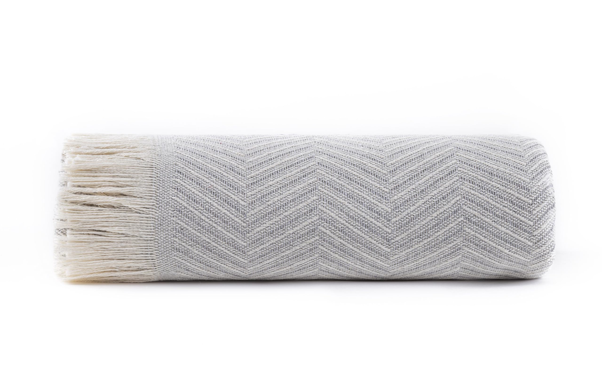 Todocama - Colcha Multiusos Sofa, Manta Foulard, Plaid para Cama, Cubresofa Cubrecama, Jarapas, Fabricado en España, Espiga. (125x180cm, Gris Claro).