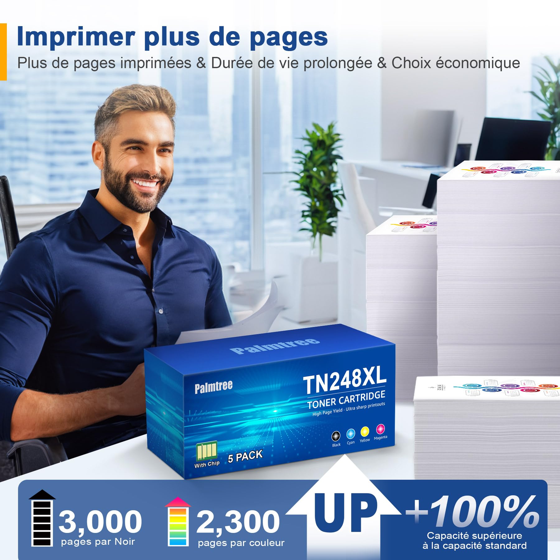 Compatible with Brother Toner TN-248 / TN-248XL für DCP-L3515 CDW HL-L3220 CW