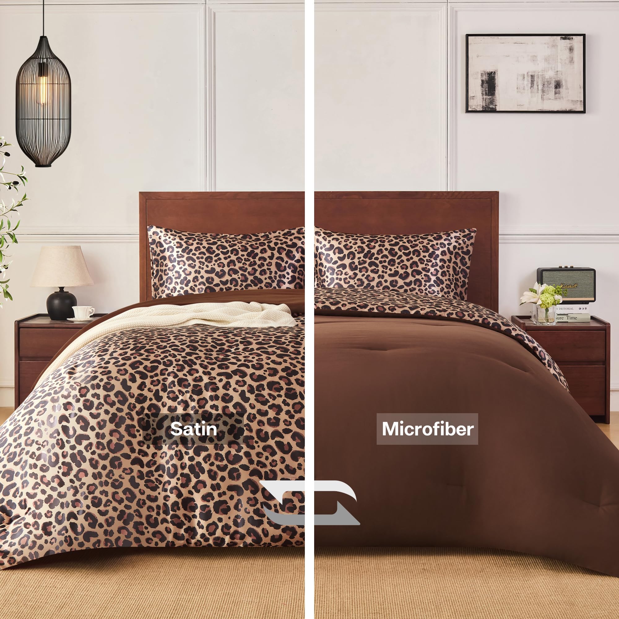 MR&HM Reversible Satin Microfiber Comforter Set