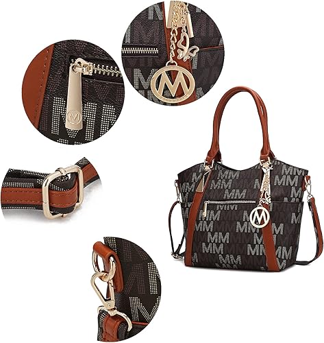 Miniatura 7 de MKF - Bolsa de mano para mujer Bolsa de cuero sintético con asa superior bolso para mujeres Jeneece Beige, Jeneece Black, Jeneece Brown, Jeneece