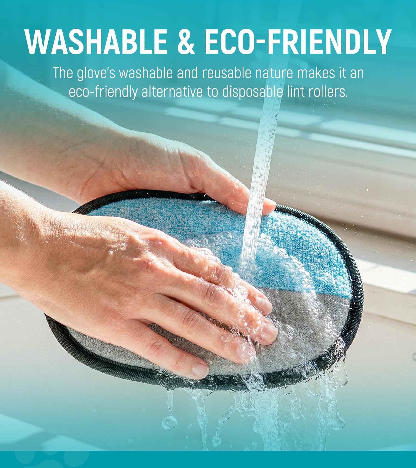 Bispoy Pet Hair Removal Glove for Dogs & Cats - Upgraded Reusable Electrostatic Pet Hair Glove, Pet Hair Remover Tool for Laundry, Couch, Carpet & Car Seat, Gentle Grooming Mitt - 5