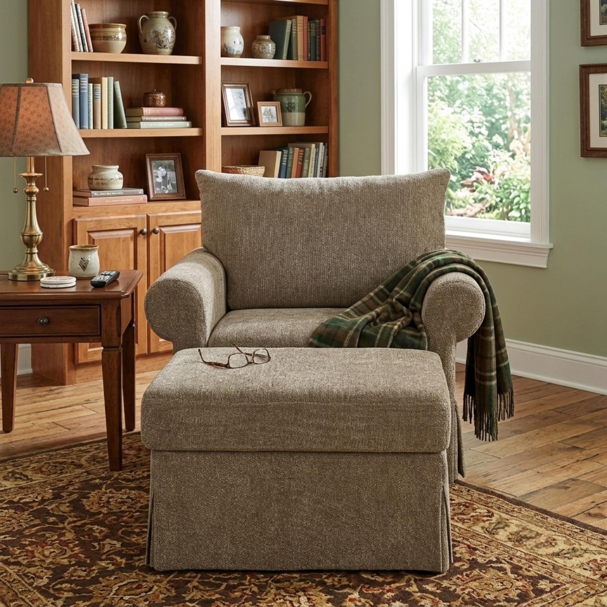 Photo 1 of Eafurn Oversized Accent Armchair with Ottoman