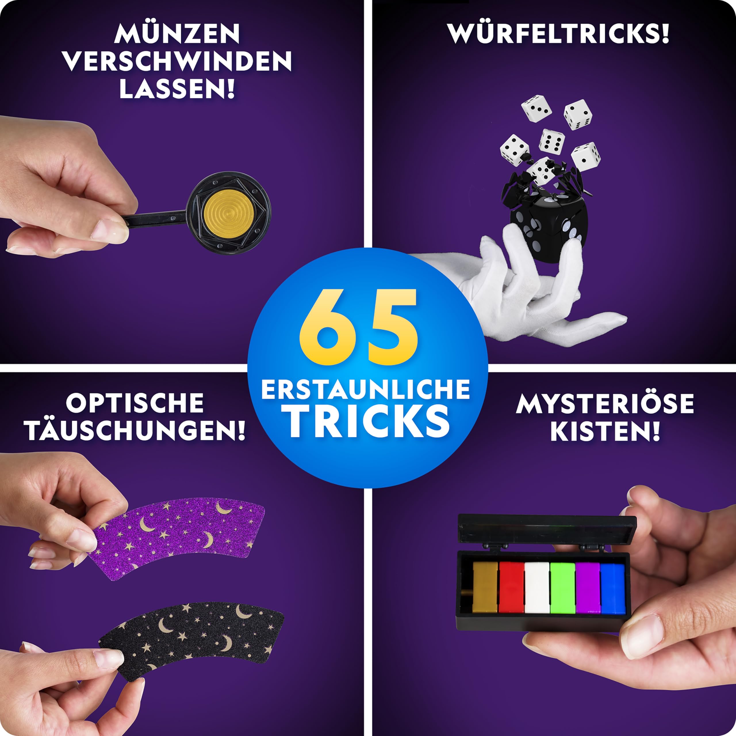 NATIONAL Geographic Mega-Zauberset für Kinder – 65 Zaubertricks mit Videoanleitungen vom Profi-Zauberer