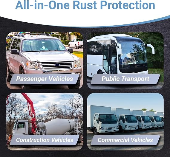 RUST BULLET 6-Pack Combo 4 Quarts Automotive Rust Protection & Rust Inhibitor & 2 Quarts BlackShell