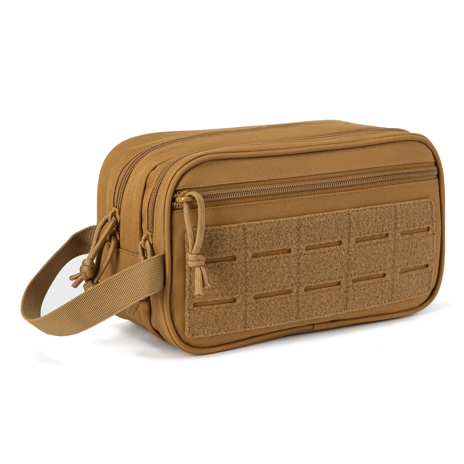 QT&QY Taktische Kulturtasche für Männer Hygienebeutel militärischer Gut Organisiert Werkzeug Aufbewahrung, kleinen Molle Taschen, Doppkit für Herren und Rasiersets für unterweg, Reisen, Workout Dusche