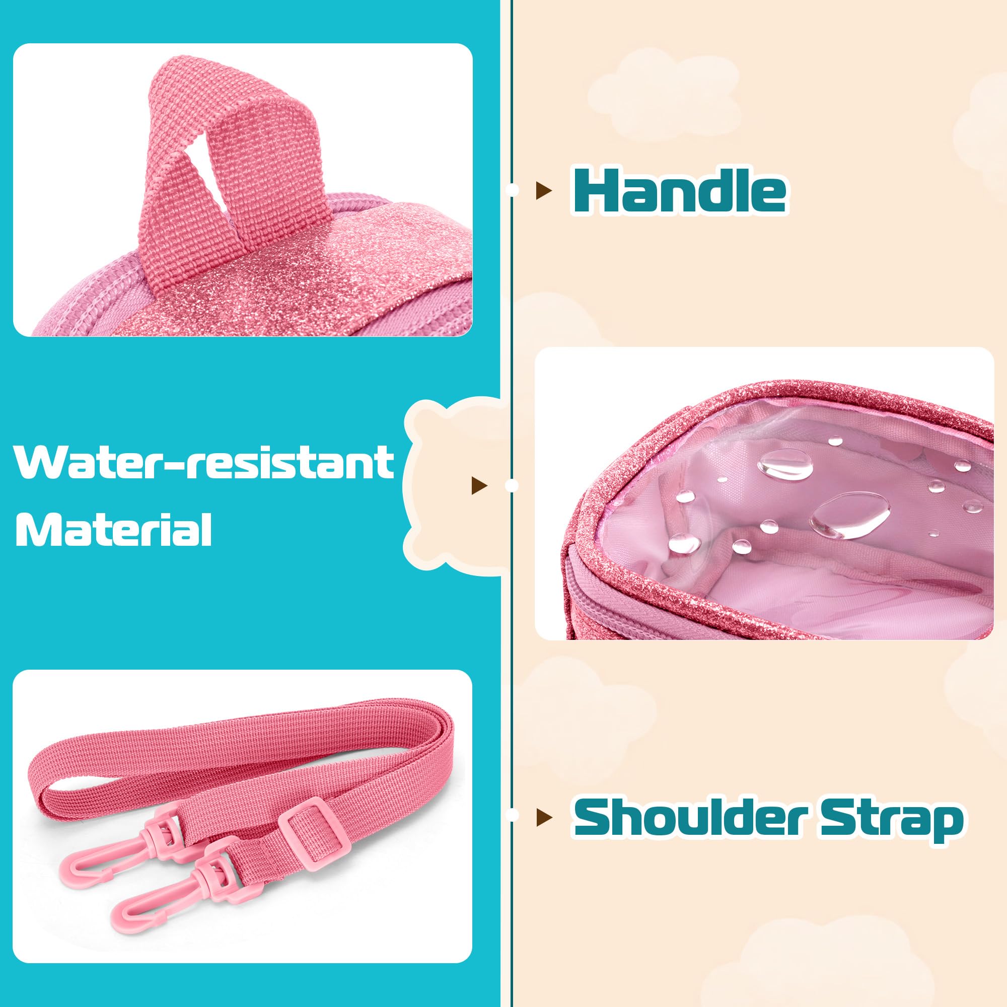 LoDrid Sac De Rangement Pour Yoto Mini – 2024 – Capacité 30 Cartes – Rose – Portable Et Protégé