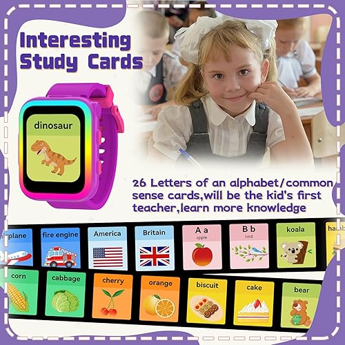 Miniatura 4 de Reloj inteligente para niños, historia de audio, mascota interactiva, seguimiento de hábitos, tarjeta de letra, tarjeta de sentido común, reloj para
