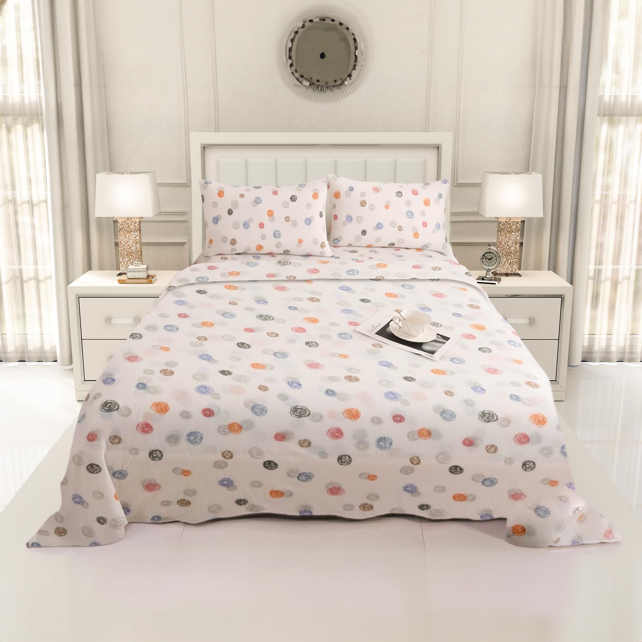 Juego de Sábanas Pirineo Termica 4 Piezas para Cama de 135 - Sábanas Polar para Invierno Cama Matrimonio | Bajera Ajustable 135x190/200+30cm, Encimera de 210x270cm y 2 Fundas Almohada 45x70cm