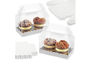 Handepo 25-Pack Clear Gable Boxes: Perfect for Displaying Your Delicacies