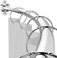 Vista 1 de Barra de cortina de ducha curvada, ajustable de 40 a 72 pulgadas, barra de ducha curvada extra ancha para baño, barra de ducha a prueba de óxido