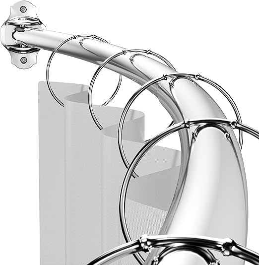 Mcrbeay Curved Shower Curtain Rod, Adjustable 4374 inches
