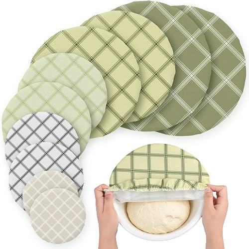 Antner 10PCS Reusable Bowl Covers for Bread Proofing Fit Bowls 4" to 12"