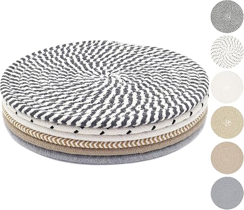 KITLAB 10 Inch Trivets Set of 6 Cotton