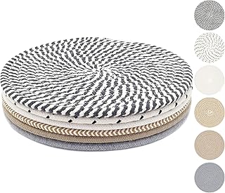 10 Inch Trivets for Hot Dishes, Hot Pots and Pans, Extra Large Thick Heat Resistant Large Coaster for Kitchen, Hot Pads, Kitchen Essentials, Pot Holders for Table & Countertop, 6 Pcs