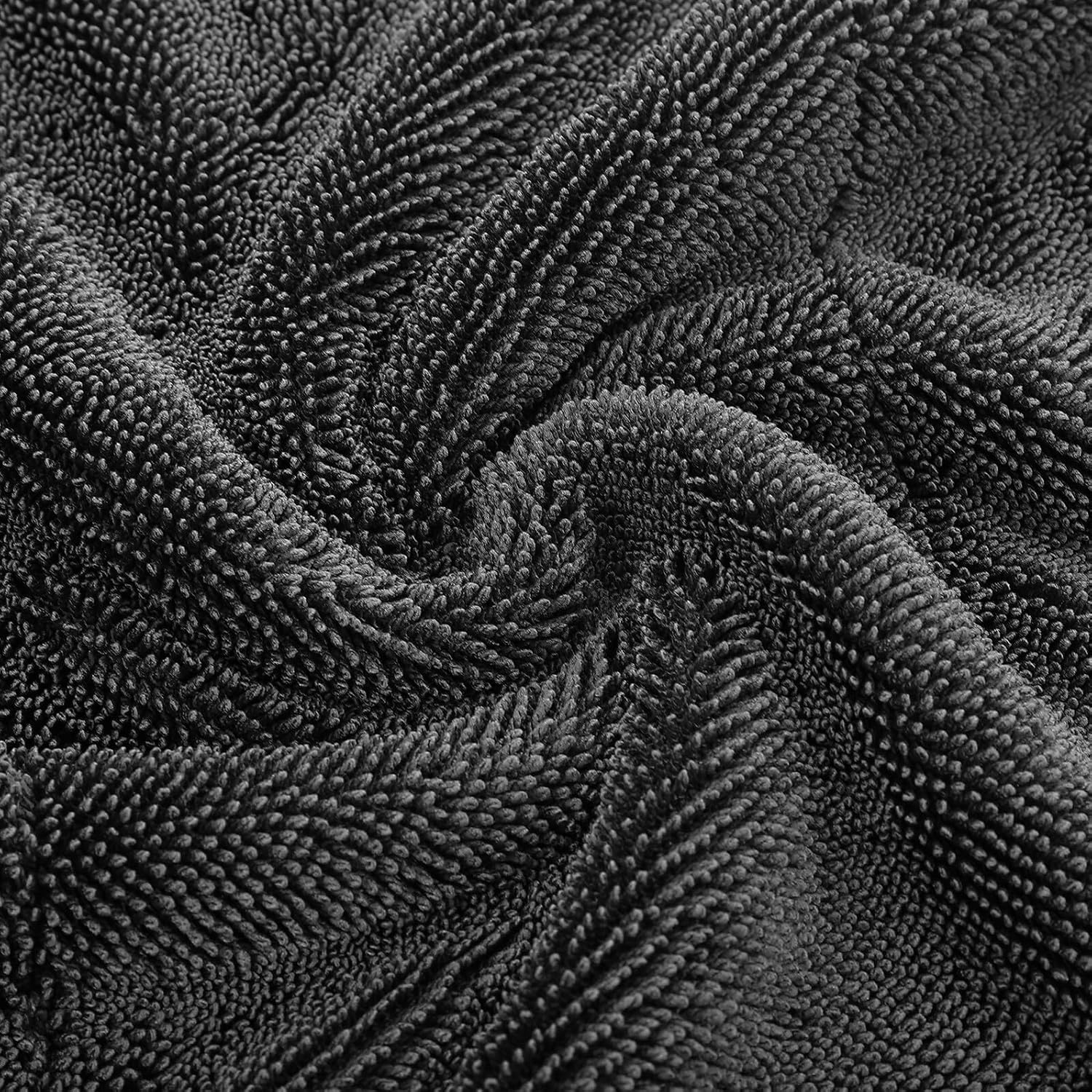 GALPADA Car Wash Towel 40x40cm 1200gsm Double-Sided Microfiber Drying Cloth Thick Braided Water Absorbent Car Detailing Wash Cloth for Interior and Exterior Cleaning