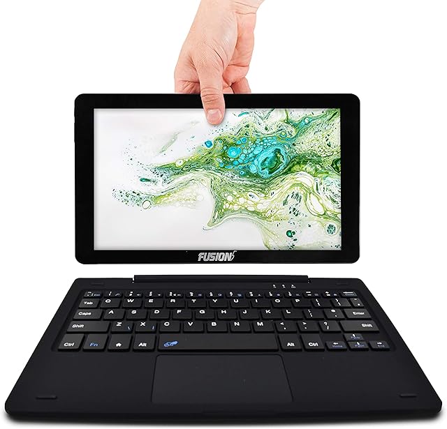 Fusion5 10.1" Google Certified 2in1 Android Tablet PC - (Powerful Processor, Android 10 Q, 3GB RAM, 32GB Storage, Dual Cameras, HD IPS, Type C, Bluetooth Tablet PC with Docking Keyboard) (3GB)