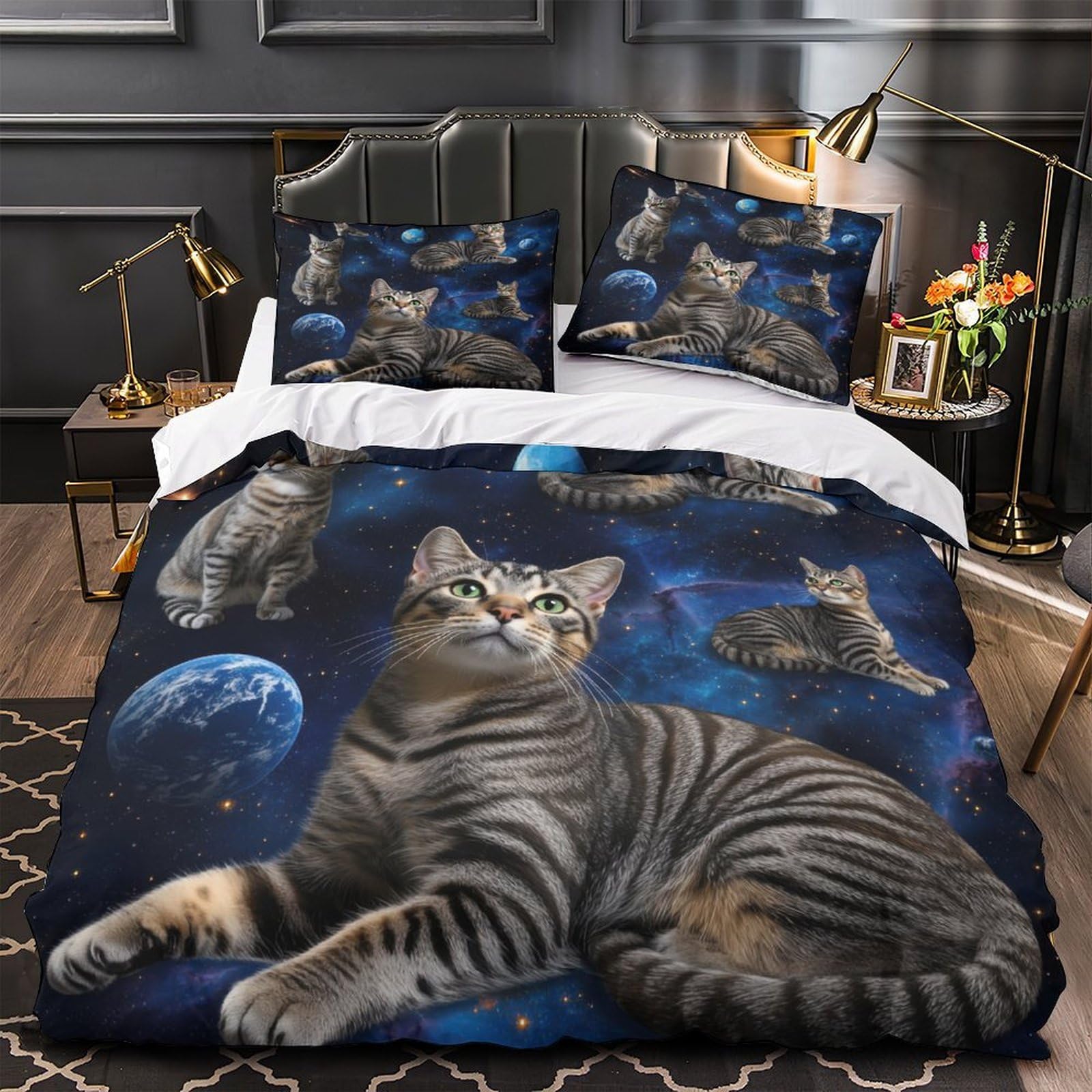 Parure de lit foot 3D pour chambre de fille et garçon, déco sportive et confort King