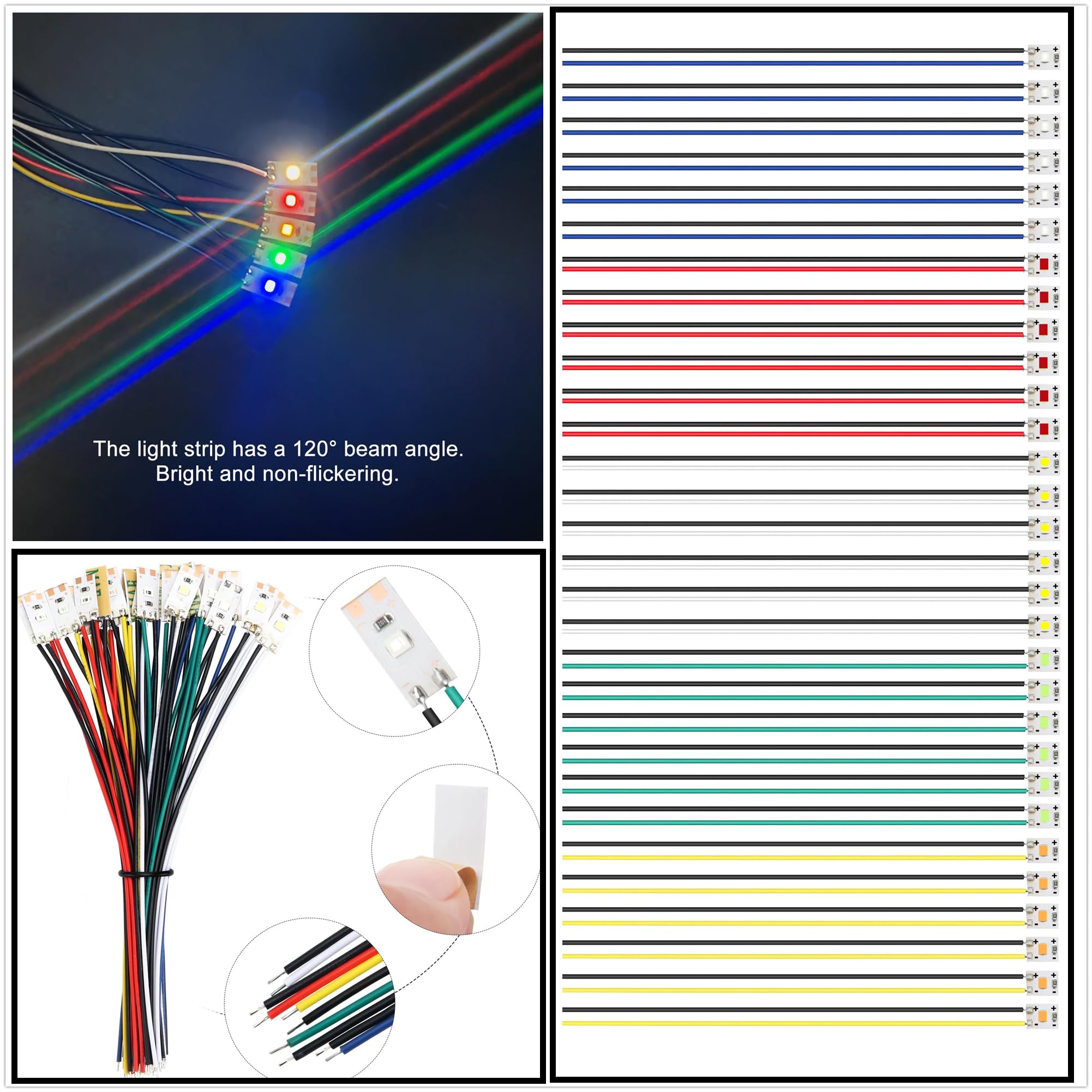 HUAZIZ 30 Pièces 8 Mm Pré-câblées LED, 2835 SMD LED, Bandes 12-18 V
