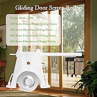 Vista 6 de Ensamblaje de rodillo inferior para puerta corrediza para Andersen Parte #1997310 (1991 hasta el presente), ruedas cóncavas de nailon de 1-1/4