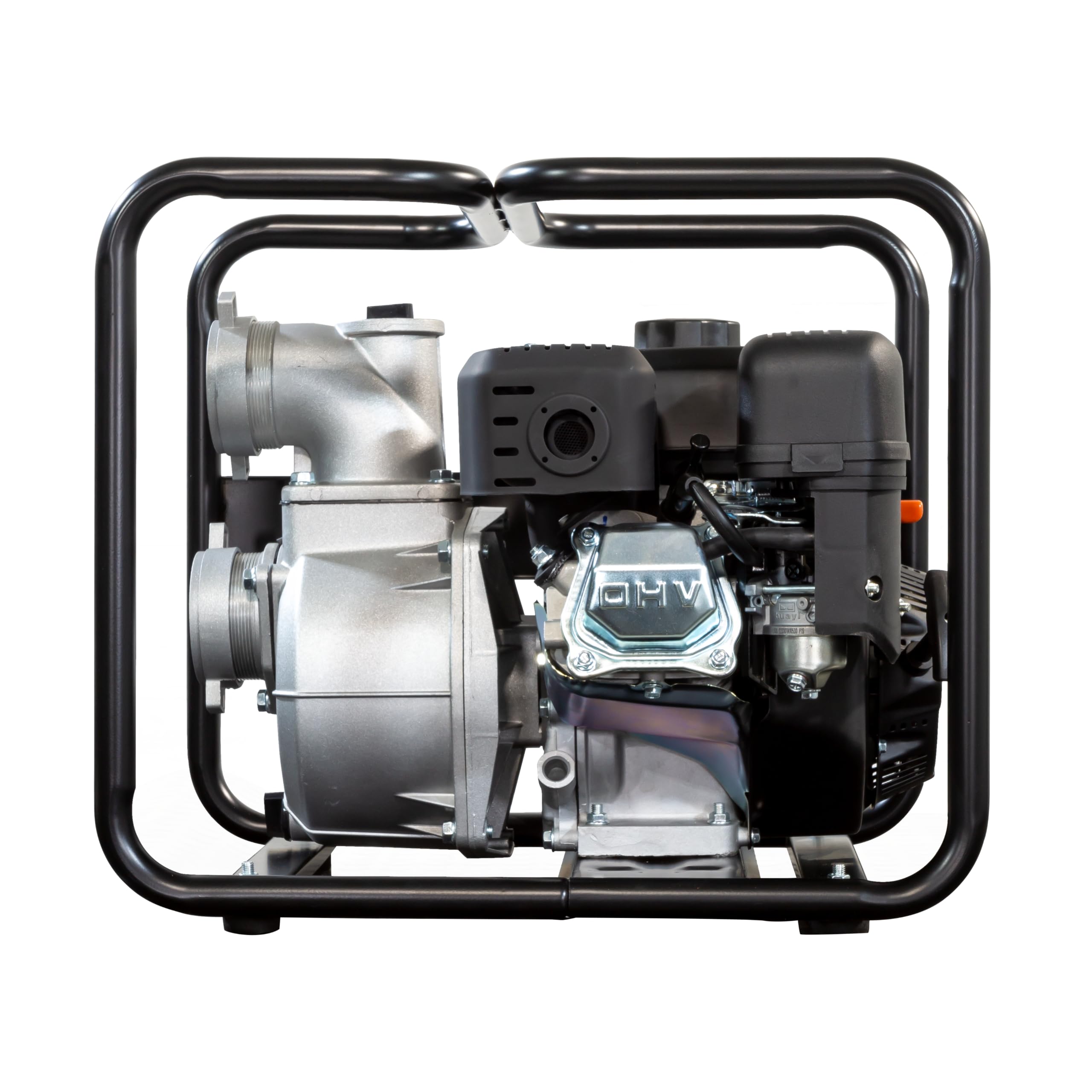 ITCPOWER Motobomba Gasolina 4780W Caudal 60 m³/h para Agua Limpia - Bomba Agua 1000 L/min con Altura 30 m - Ligera con Sello Mecánico Resistente - Cuerpo Inyección Aluminio y Paso 9 mm