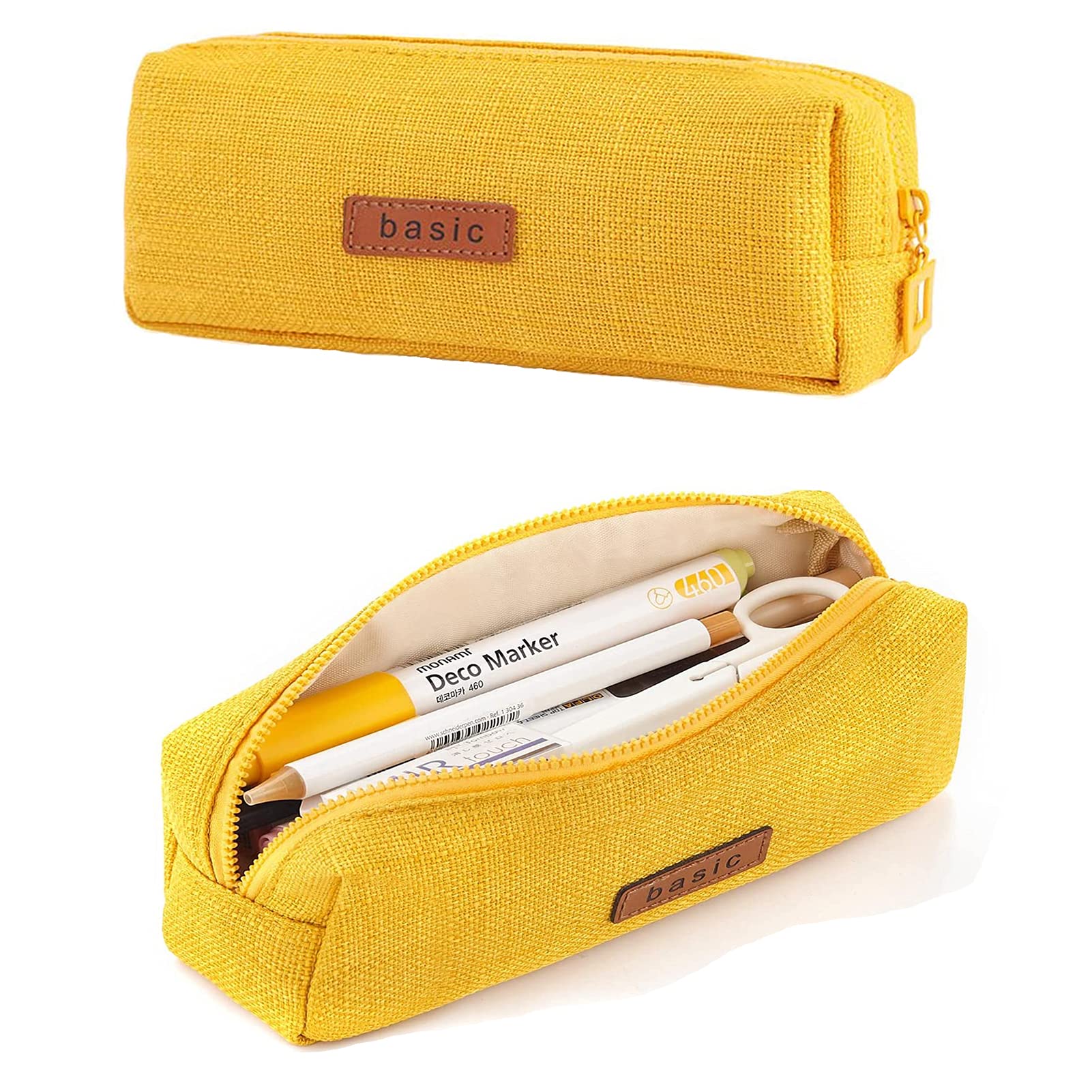 Pencil Case,Portable Pen Pencil Case for Boys and Girls Canvas Pencil Bag Pouch with Zipper for Student School Office Stationery