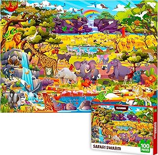 Comprar QUOKKA Puzzle 100 Piezas para Niños 3 4 5 Años – Puzzle Animales de Safari Busyland 6 7 8 Años – Rompecabezas Juguetes Educativos para Niños y Niñas – Juego Didáctico Regalo de 3 a 8