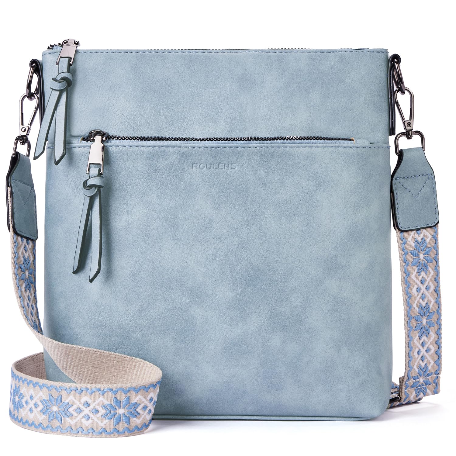 Roulens Mittel Damen Umhängetaschen, Leicht Damen Schultertasche aus Veganes Leder, Crossbody Bags für Frauen mit Verstellbar Abnehmbar Breiter Gurt