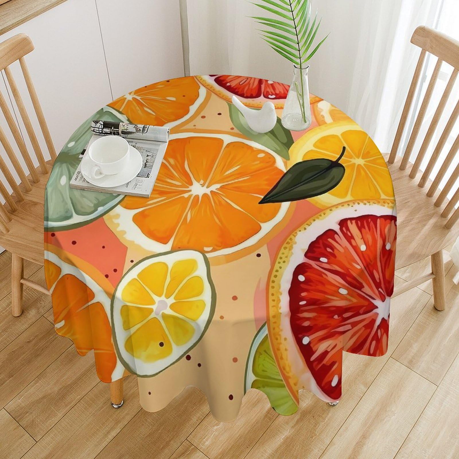 Nappe de table ronde anti-tache et imperméable pour protéger votre table de banquet