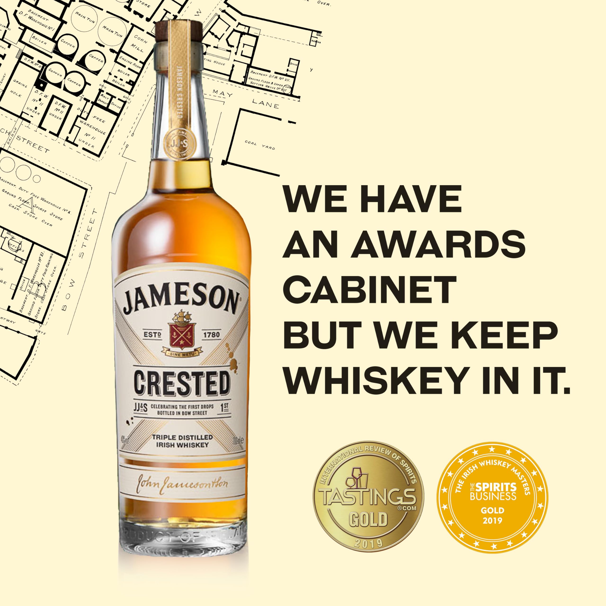 Jameson Crested Irish Whiskey, 700 ml