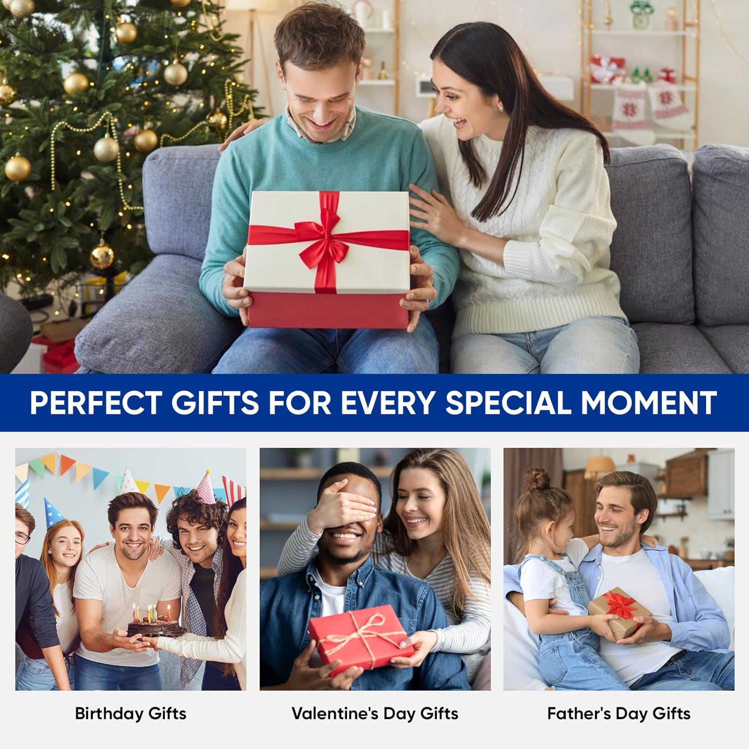 Adjustable C-Shape Open Cuff Bangle for Men - Infinity Love Knot Stainless Steel Double Line Twisted Cable Wire Bracelets for Mens Fashion Vintage Unique Boyfriend Gift for Valentines with Jewelry Box - Image 7