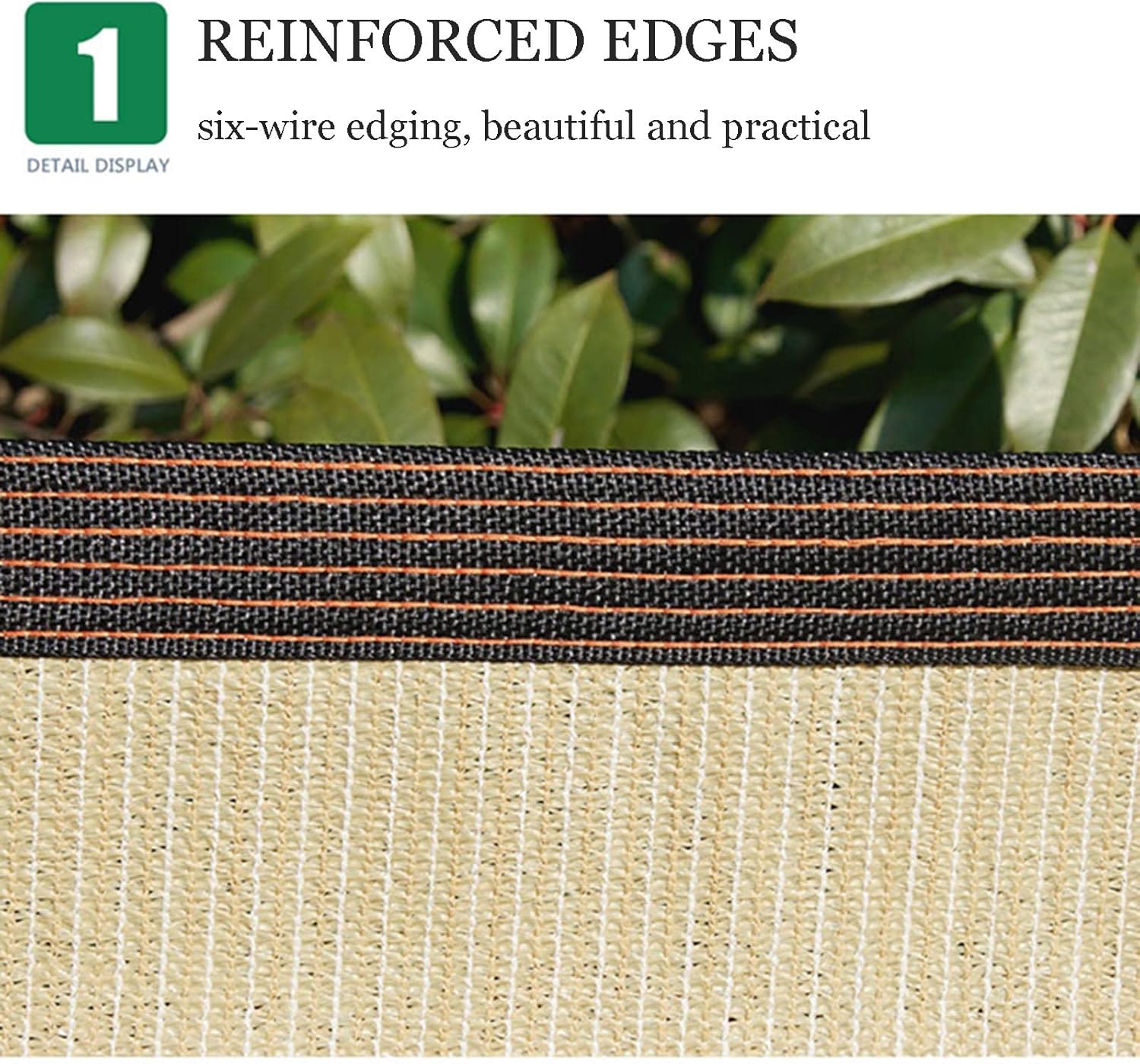 High Performance Shade Net, Outdoor Shade Netting, Uv-Resistant Privacy Mesh, Lightweight and Durable Shade Nets, for Garden, Backyard, Plants, Beige,2x3m(7 * 10ft)