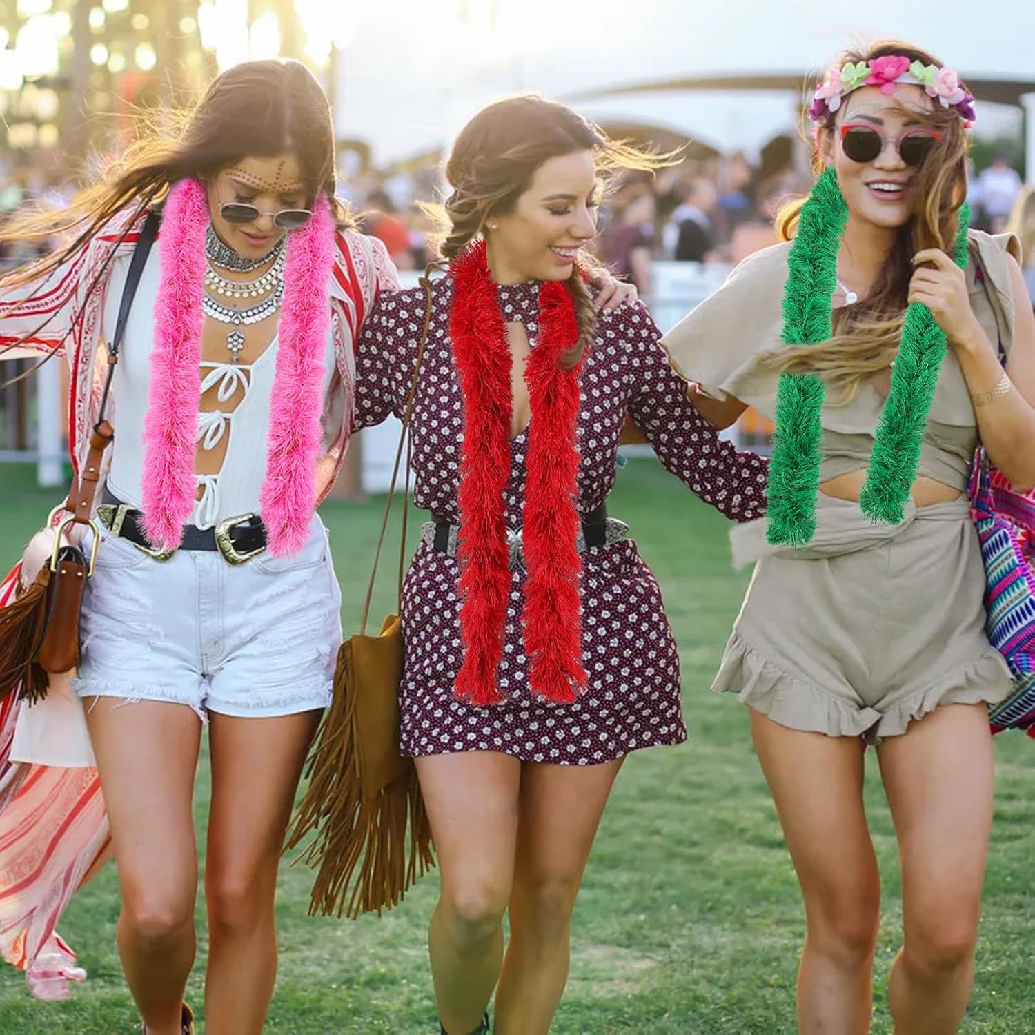 9pcs Feather Boas 5ft Artificial Fluffy Boas Bulk for DIY Crafts Wedding Party Christmas Costume Decor - Image 6