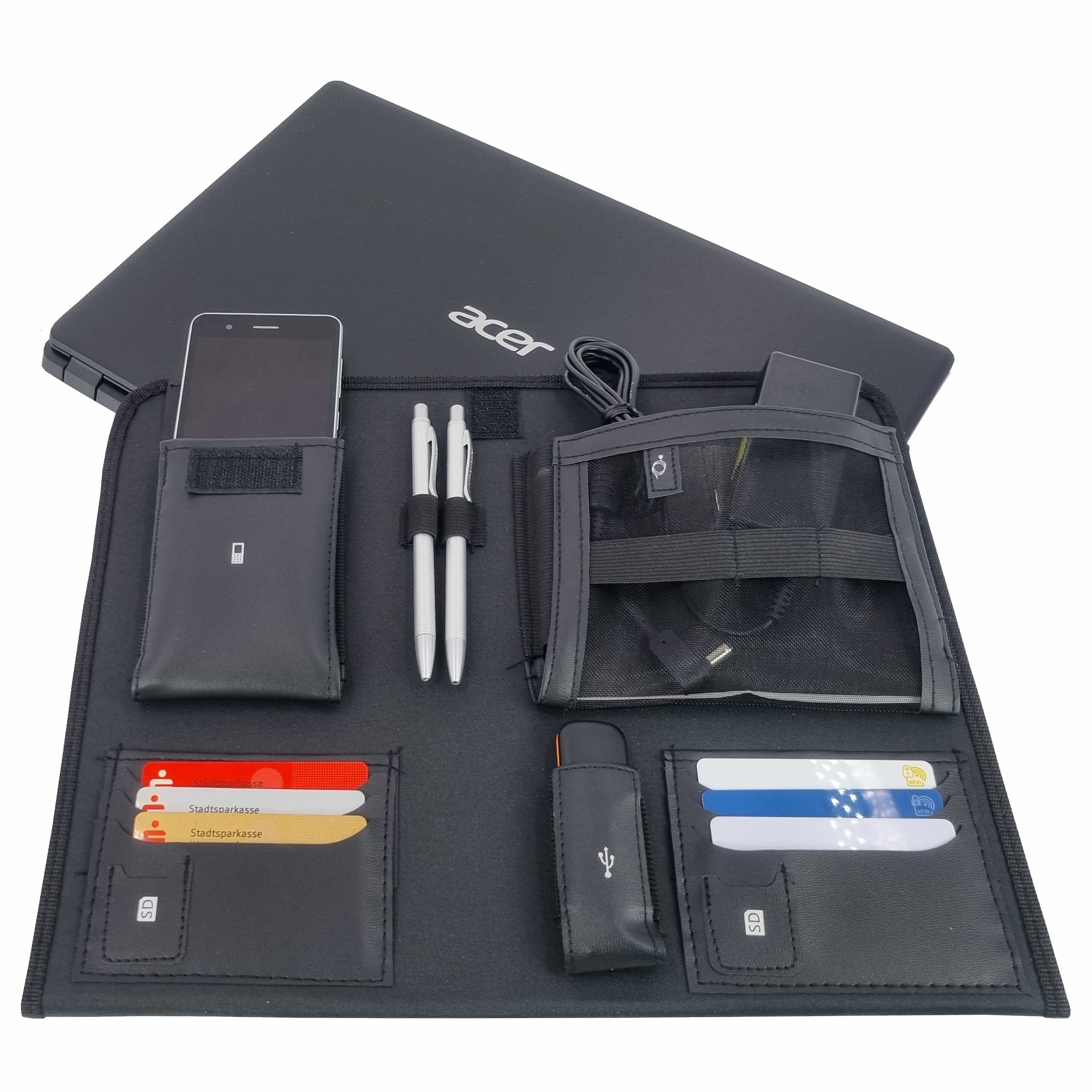 SONOVO Pilotenkoffer mit Vortasche mit Rollen mit Trolley Aluminium in Silber 45178 | Alukoffer, Aktenkoffer, Businesskoffer | Für den täglichen Geschäftseinsatz und für Kundentermine
